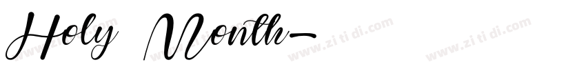 Holy Month字体转换